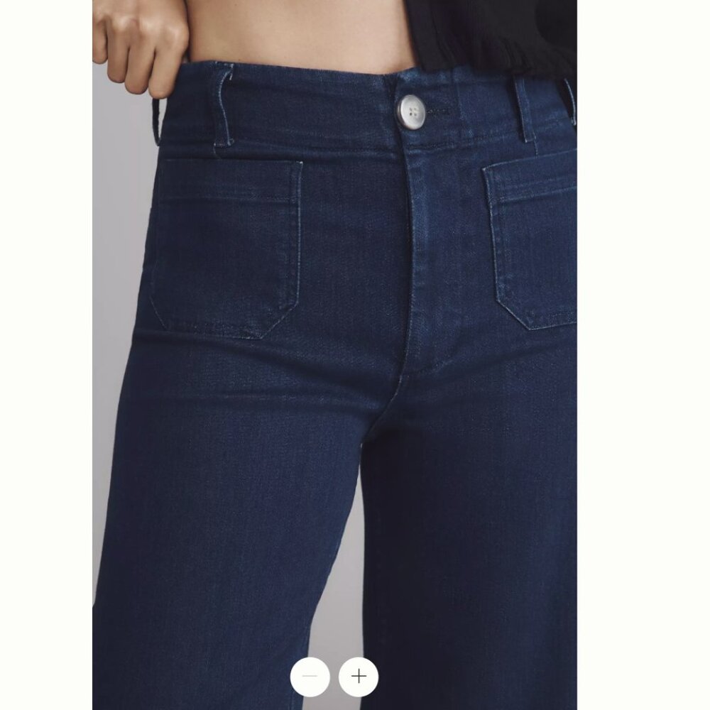 The Colette Crop High-Rise Wide-Leg Jeans by Maeve - Size 27 - Picture 4 of 5